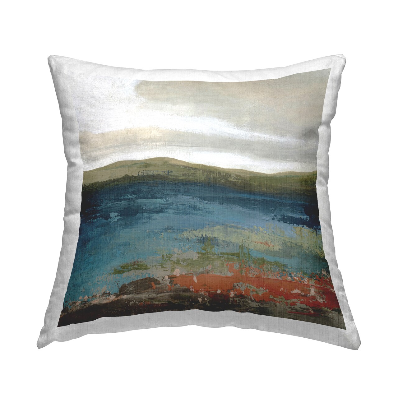 Homestead Harmony Landscape Decorative Printed Throw Pillow Design by Carol Robinson, 18 x 7 x 18